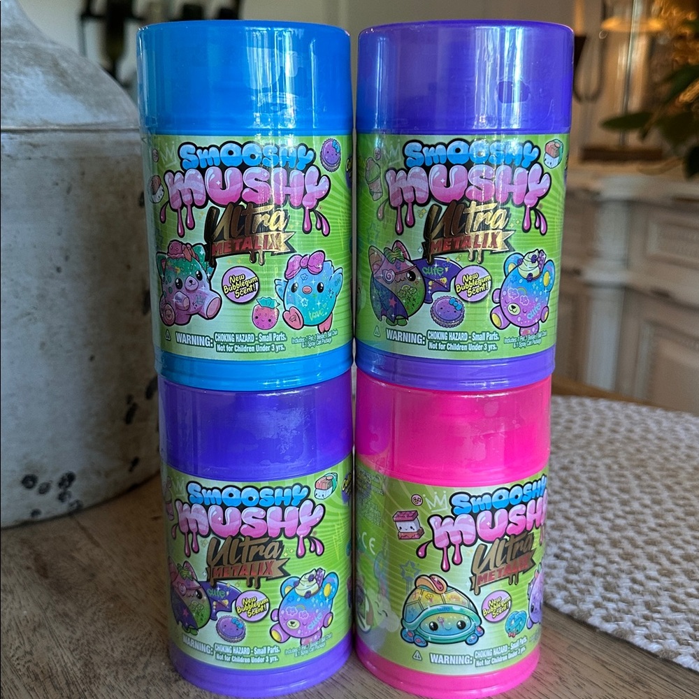 SMOOSHY MUSHY ultra metalix squishy toys lot of 4 sealed new